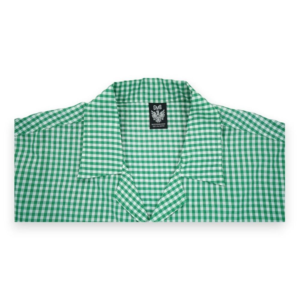 NWT GB BLACK LABEL‎ MEN'S GREEN PLAID SHORT SLEEVES SHIRT 3XL - Picture 4 of 5